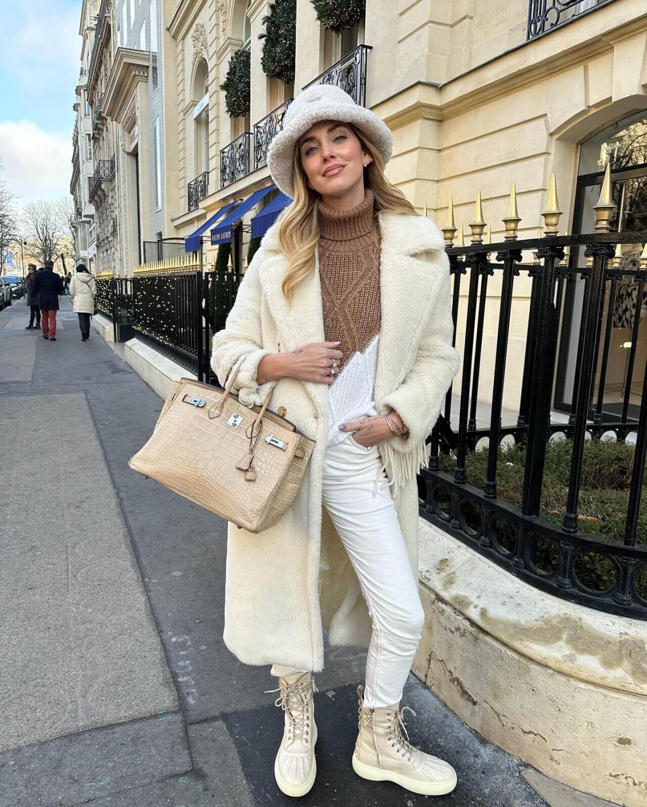 Chiara Ferragni In White Co Ord Set Outfit
