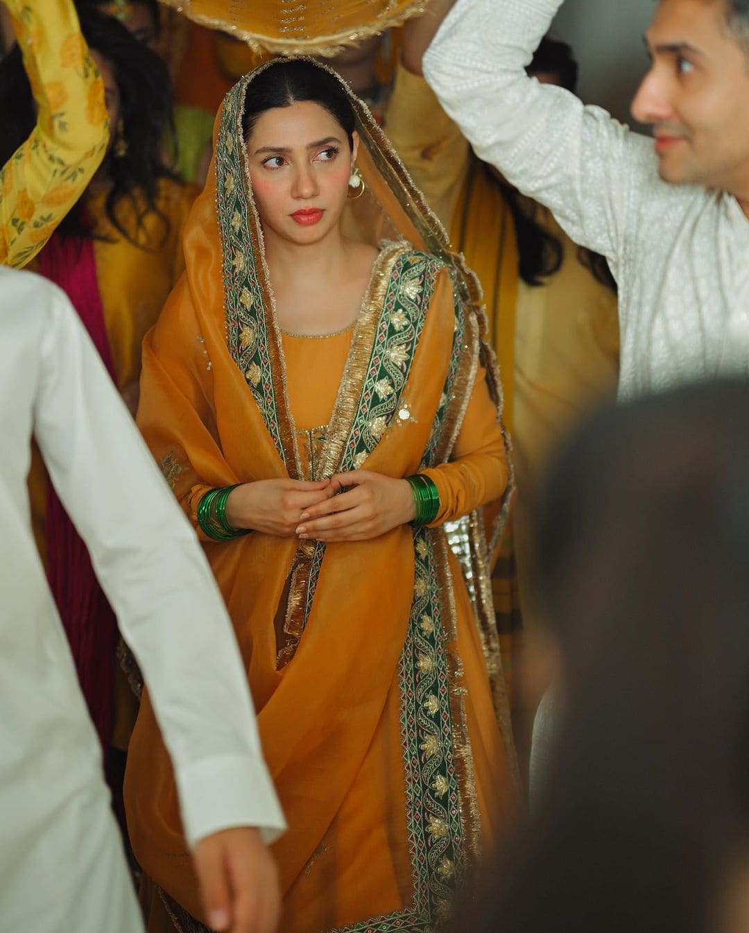 Mahira Khan's Orange & Desi Outfit For Her ‘Mayun’ Ceremony