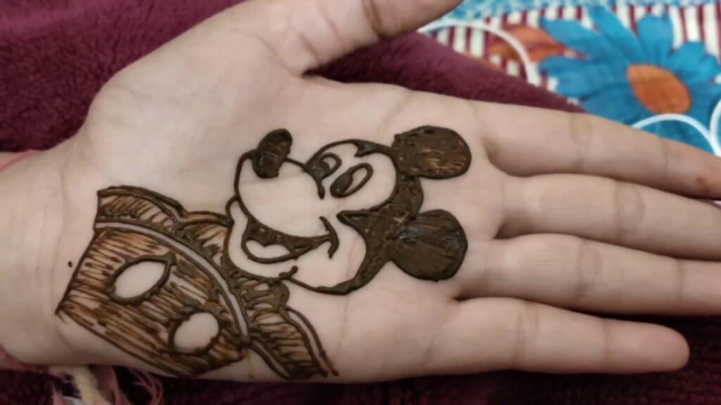 Simple Disney Henna Mehndi Design For Kids