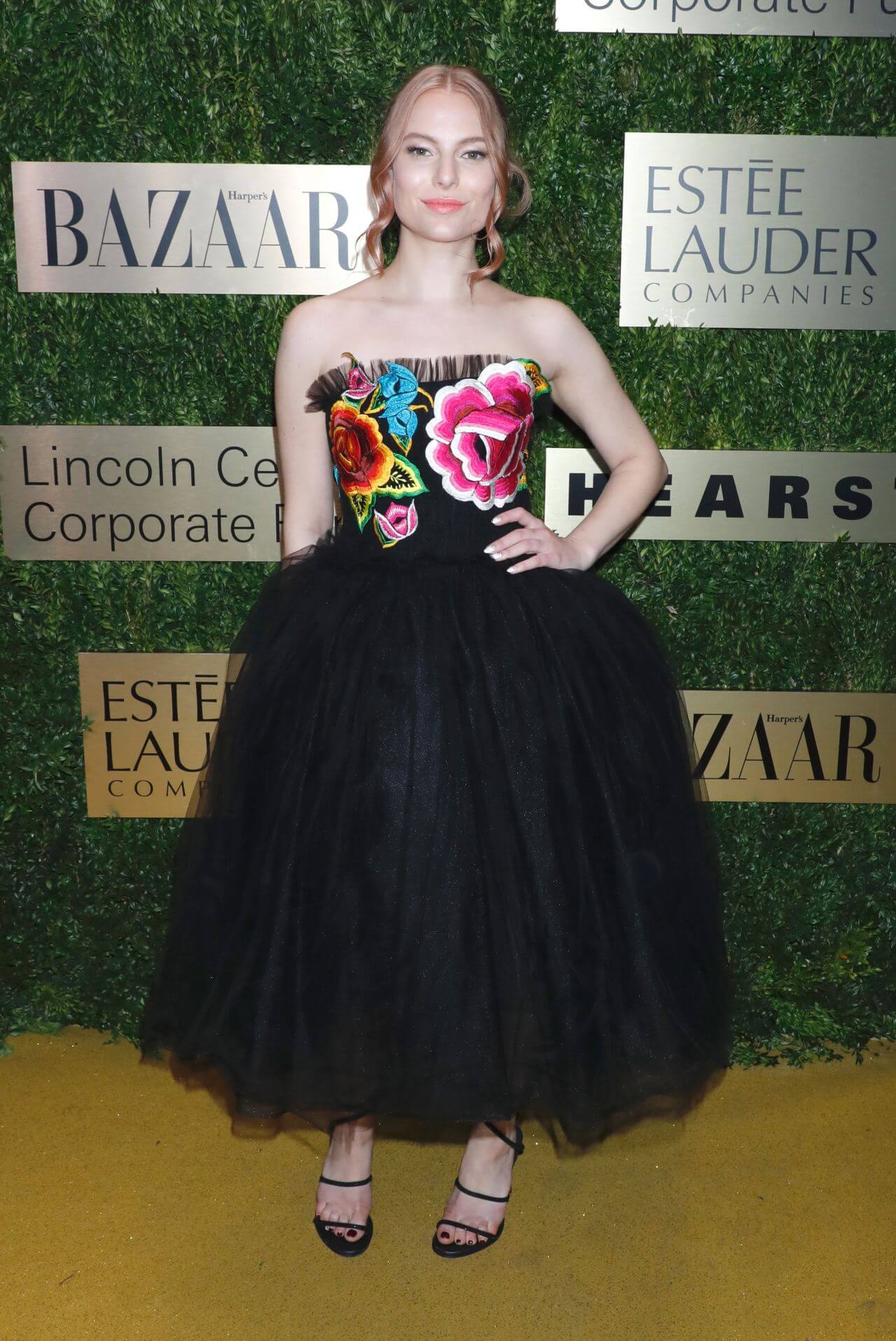 Danielle Lauder In Black Strapless Ball Gown