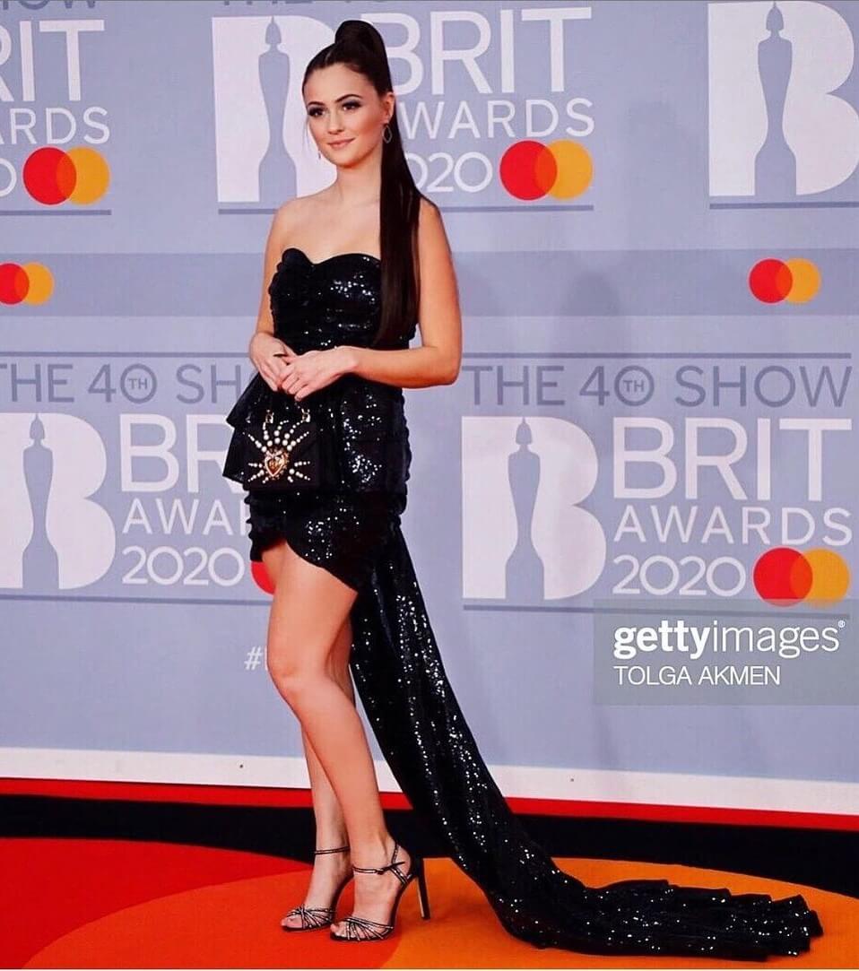 Holly H In Black Shimmery  Draping Style Mini Outfit