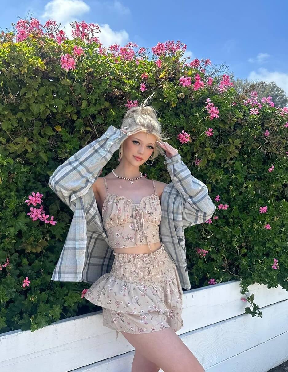 Loren Gray In Floral Printed Co-Ord Set