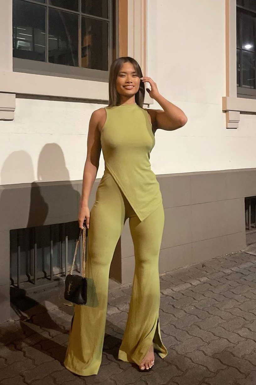 Sarah Magusara In Light Yellow Co-Ord Set
