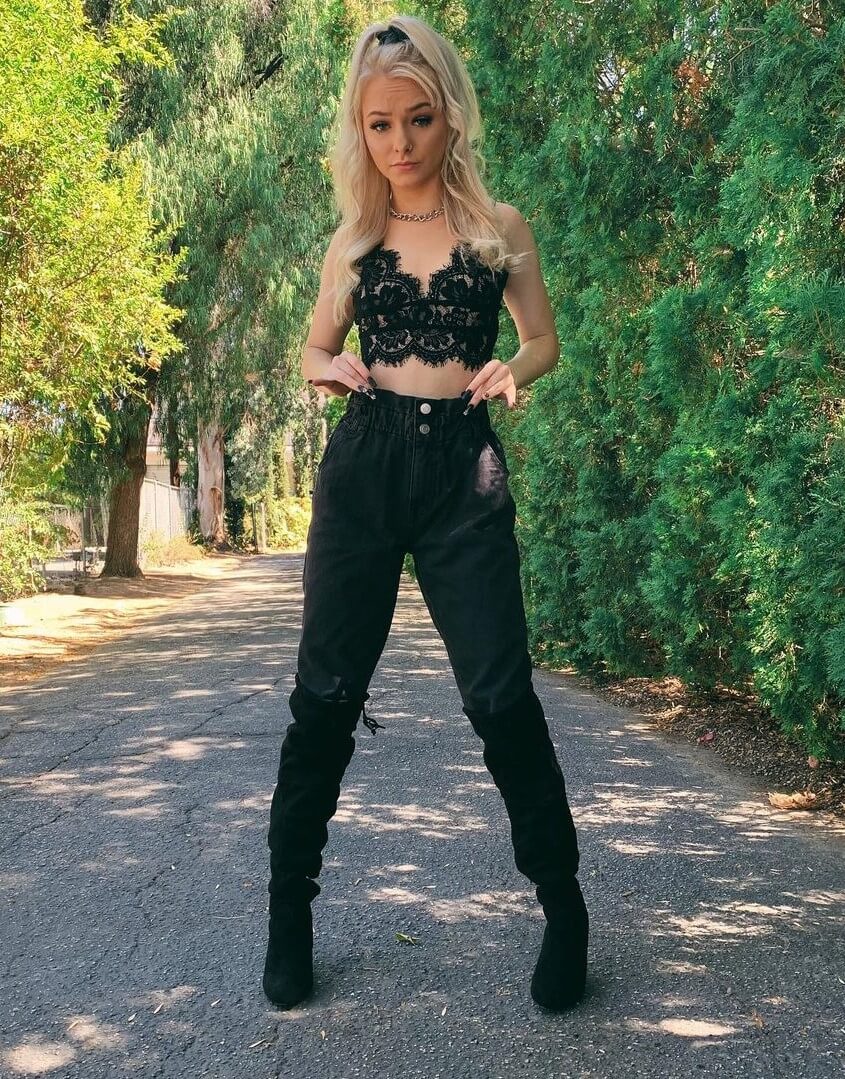 Zoe Laverne In Black Cami Top With Pants