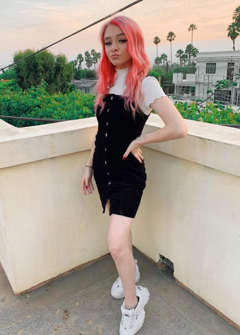 Zoe Laverne In Black Short Dress