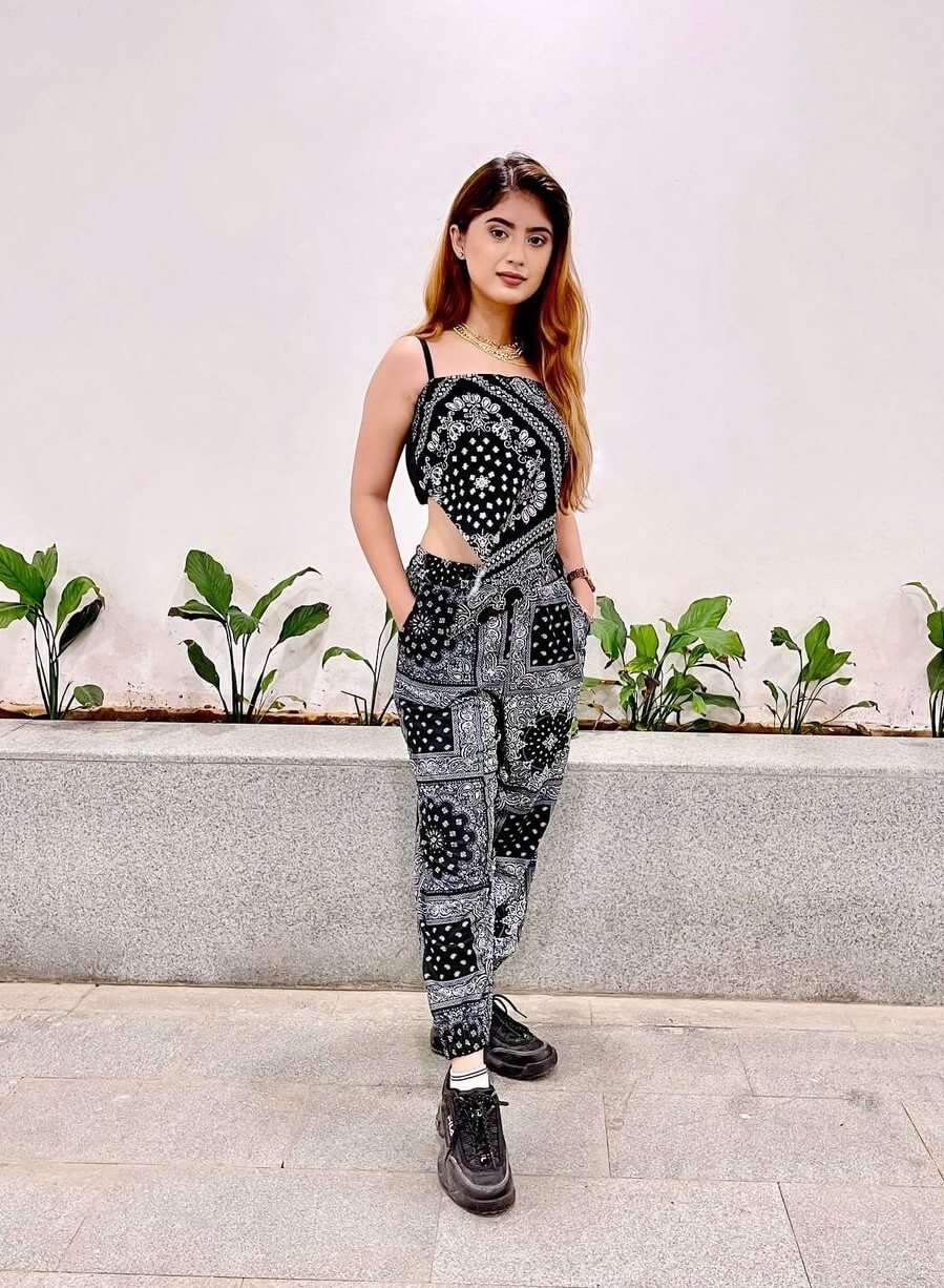 Arishfa Khan In Black Printed Co-Ord Set