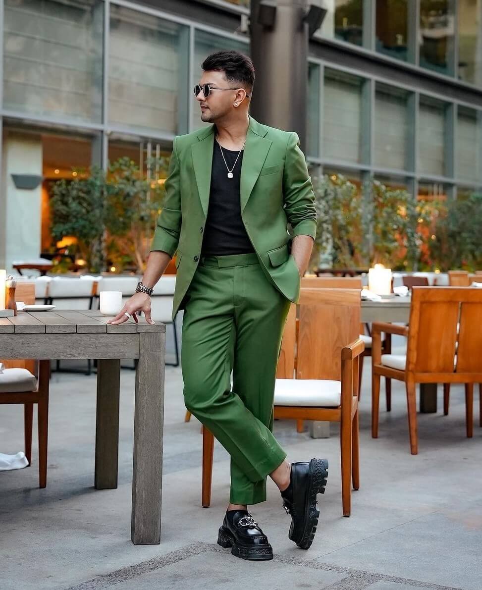 Awez Darbar In Green Pantsuit