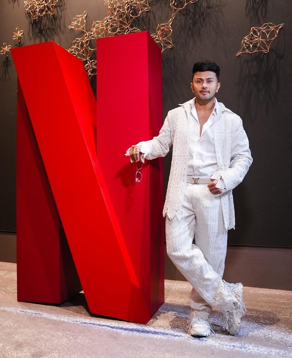 Awez Darbar In White Co Ord Set