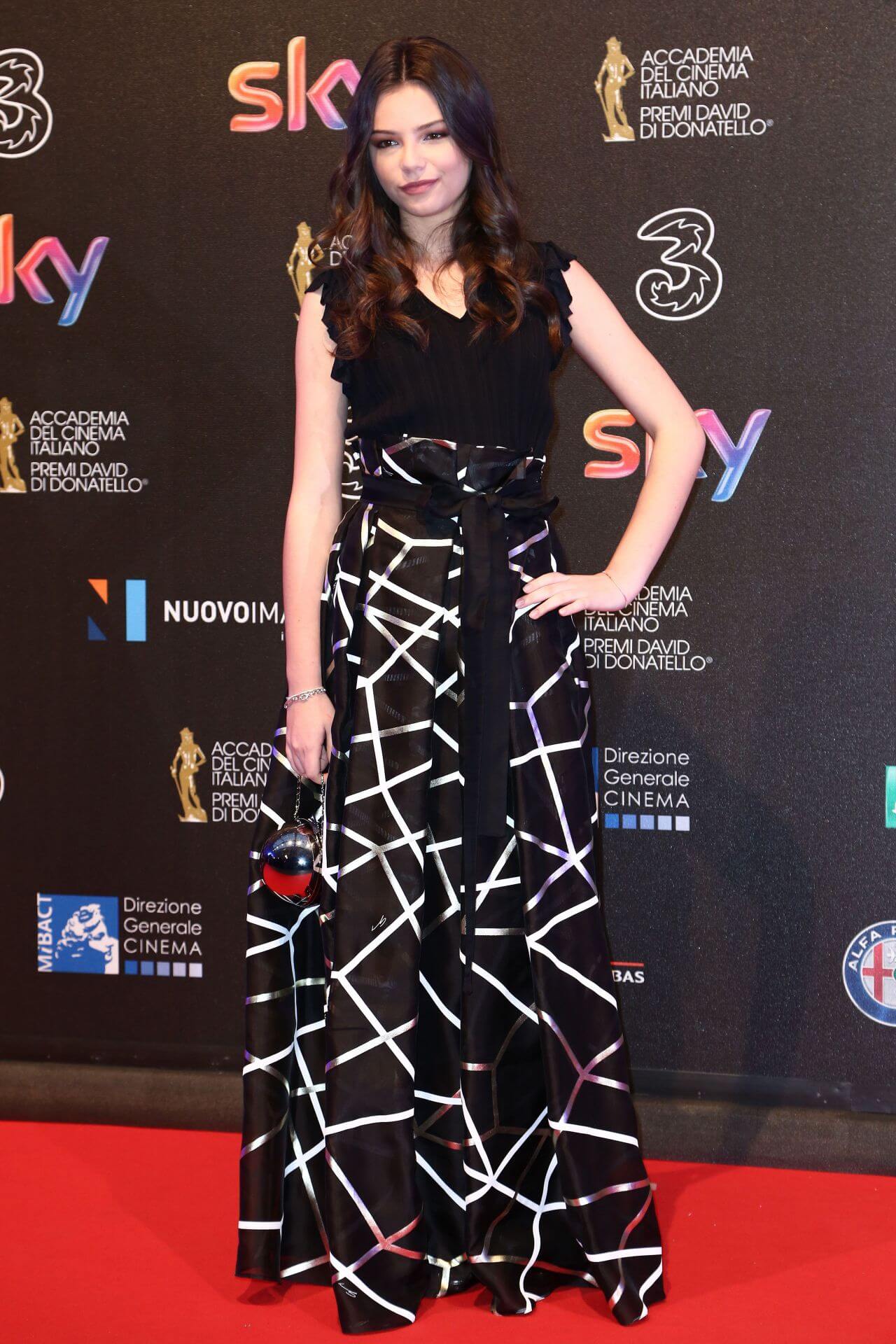 Eleonora Gaggero In Black Printed Long Dress