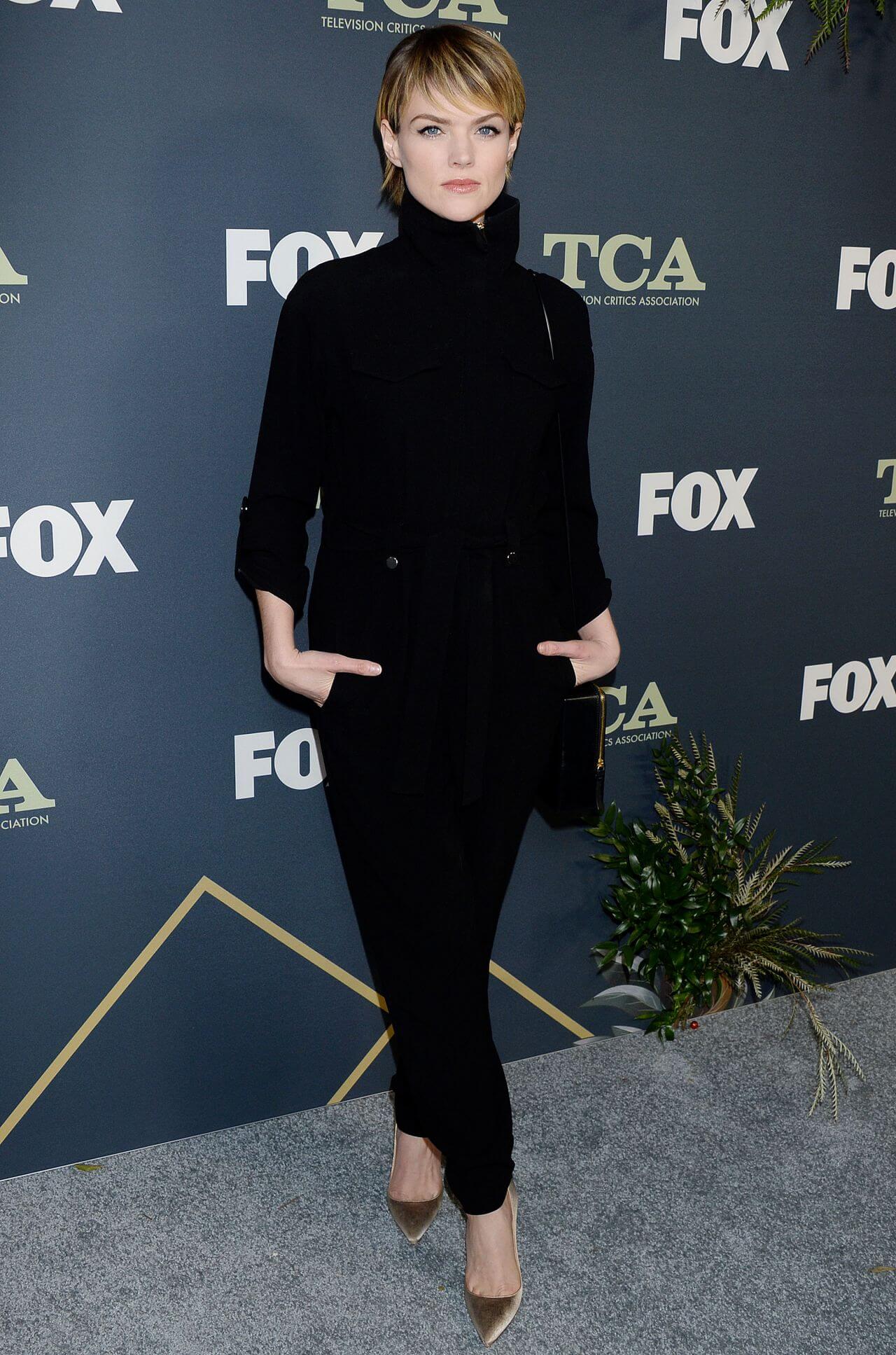 Erin Richards In Black High Neck Cardigan With Pants