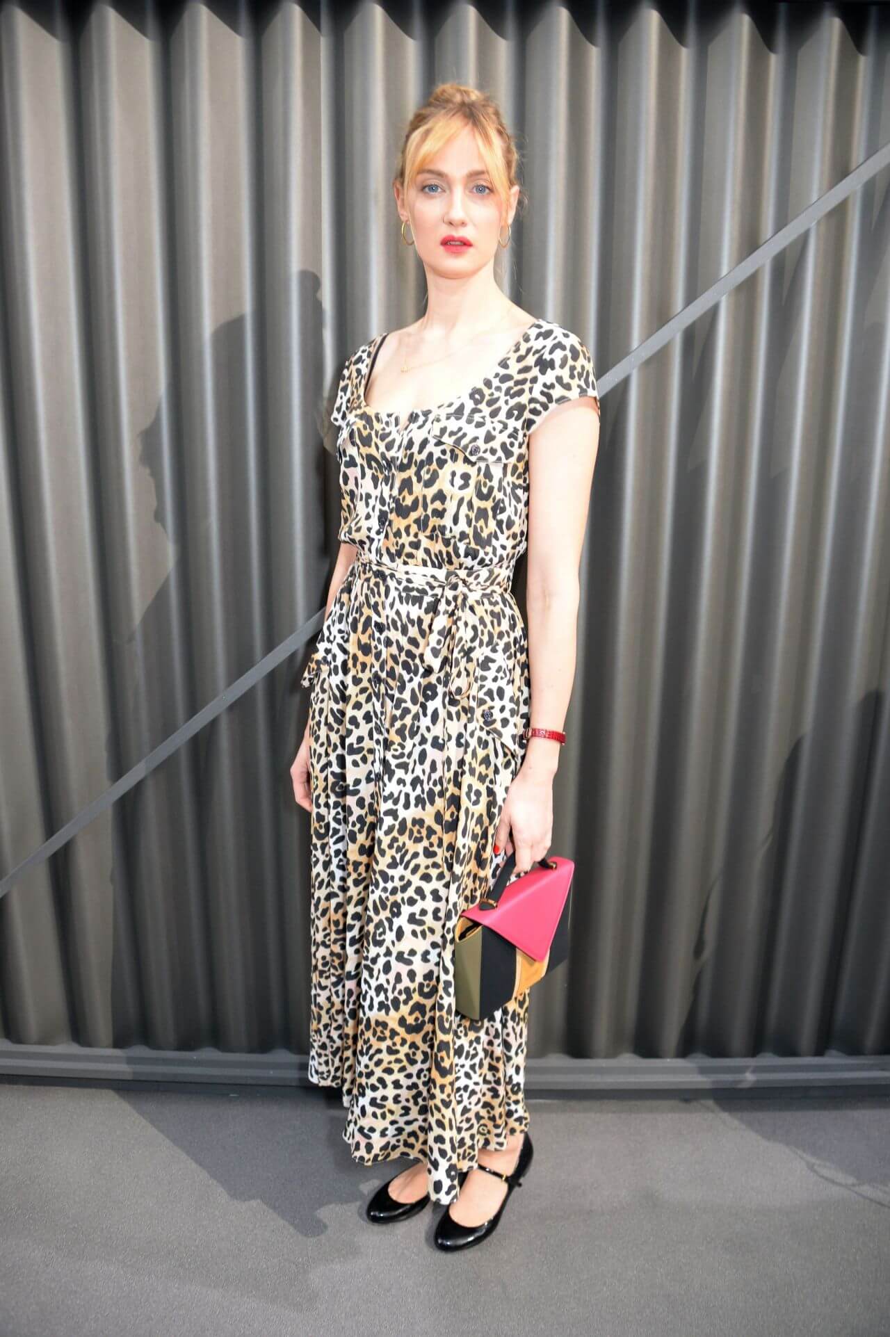 Eva Riccobono In Tiger Print Long Dress