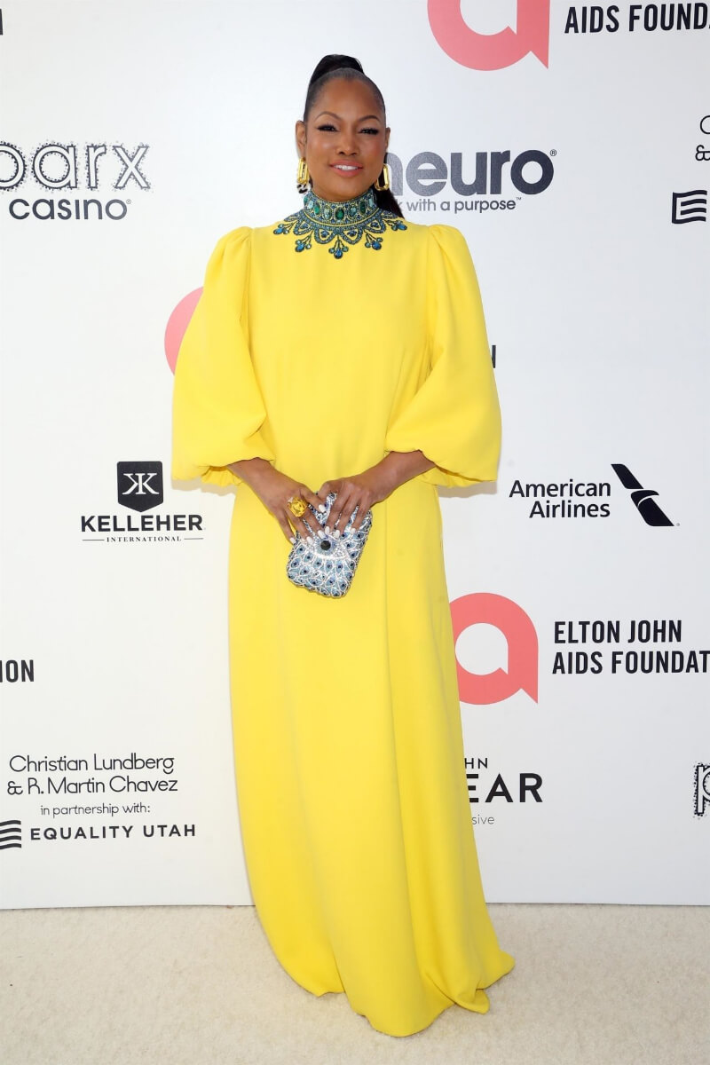 Garcelle Beauvais In Yellow Baggy Sleeves Long Maxi Dress