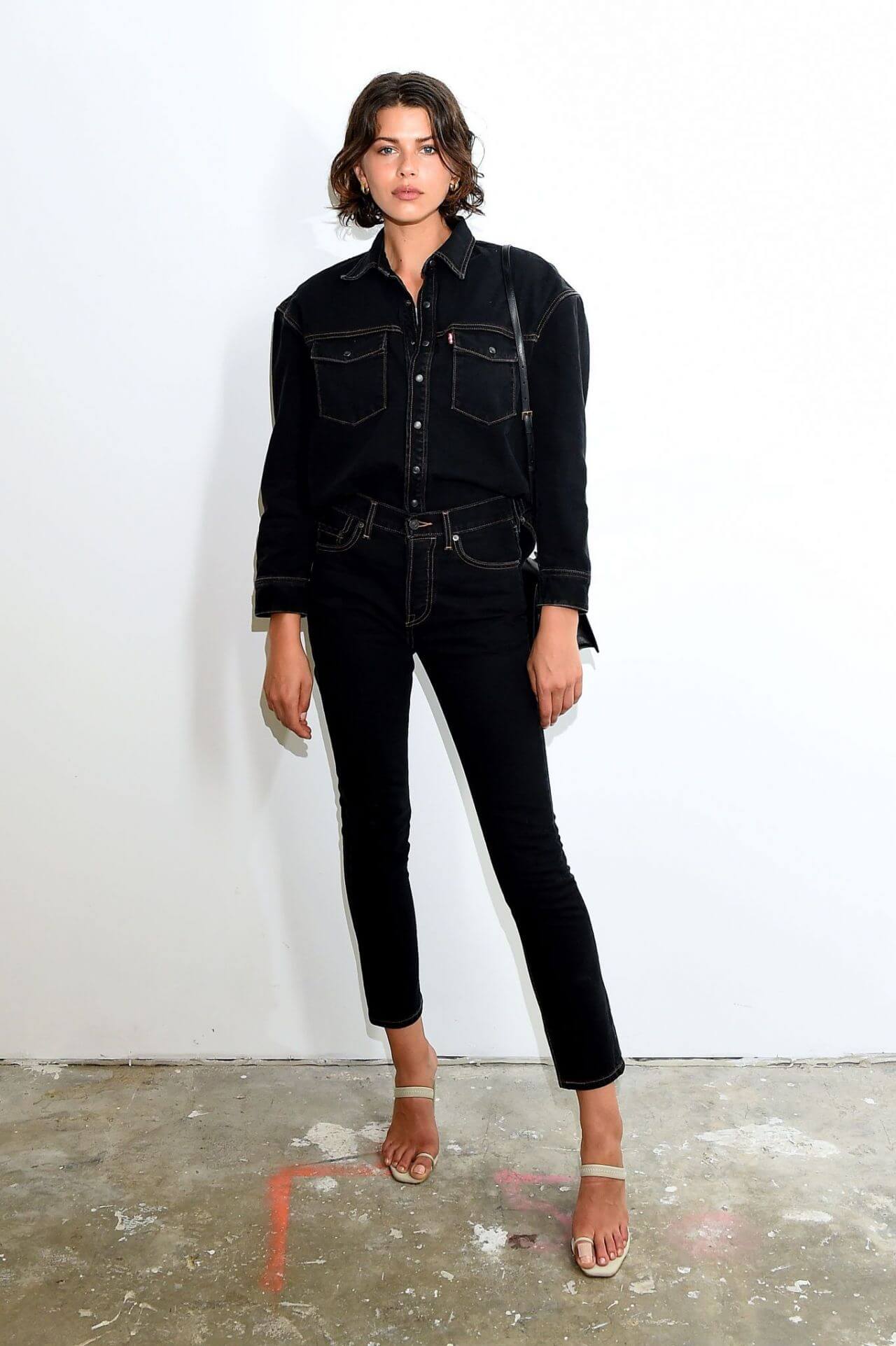 Georgia Fowler In Black Denim Co-Ord Set