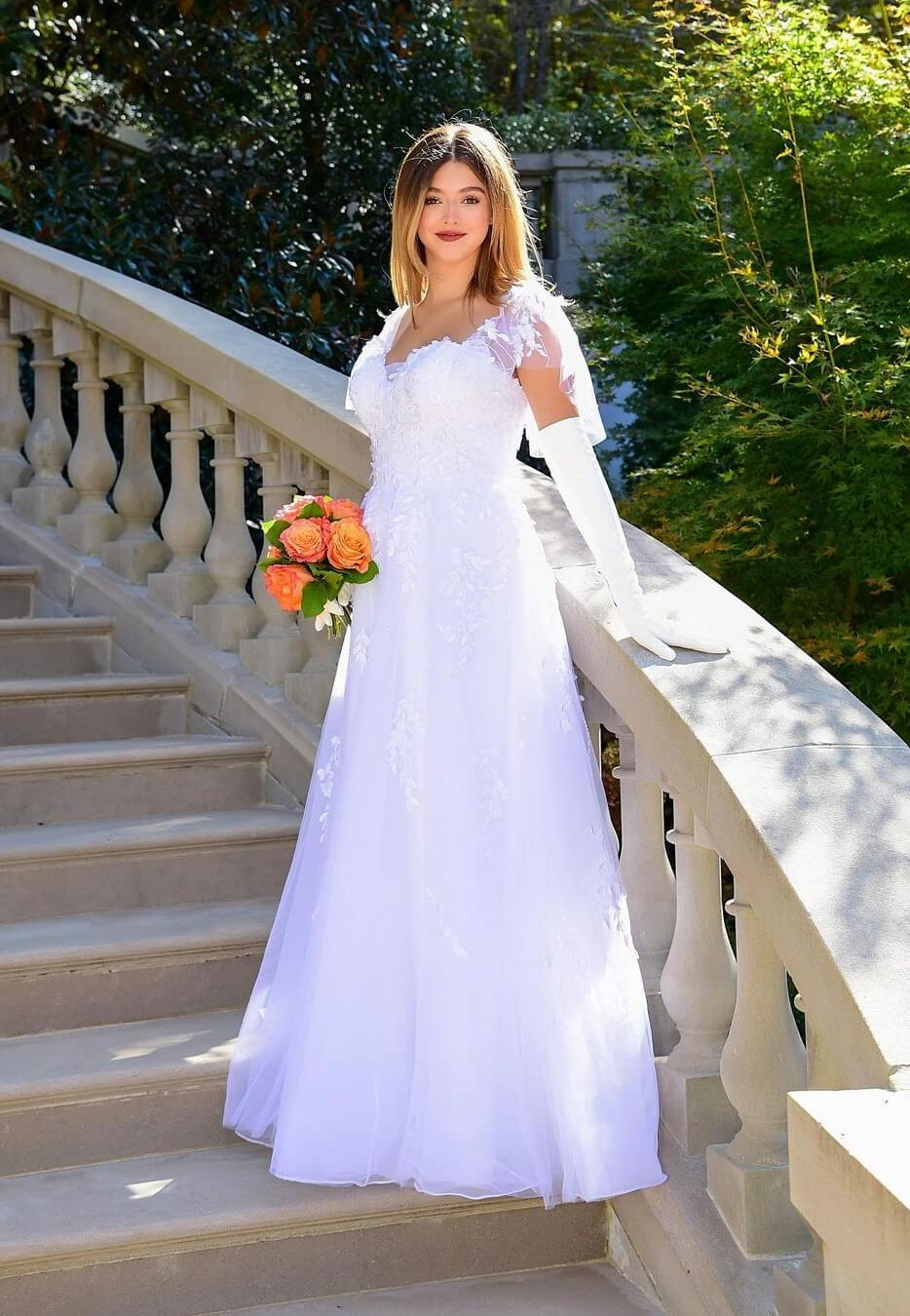 Haley Sharpe  In White Wedding Gown