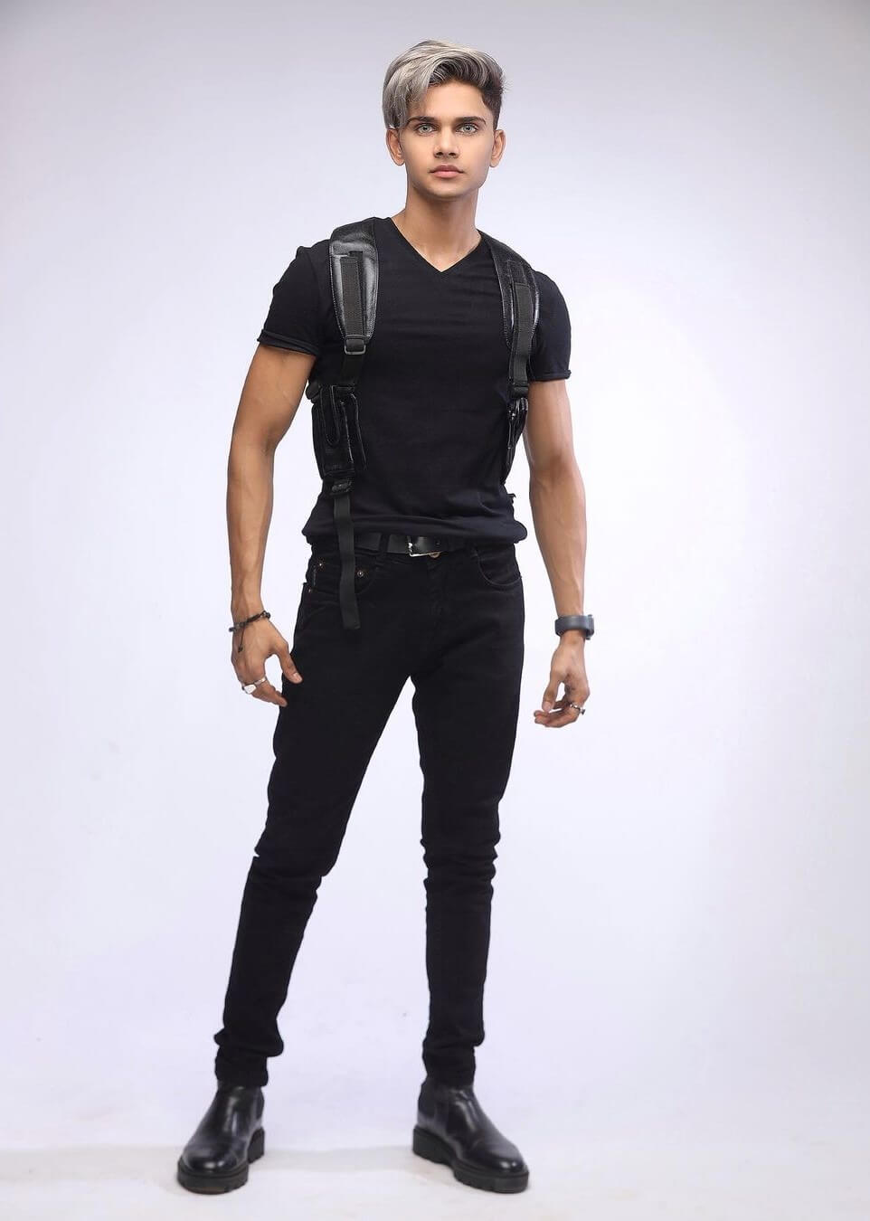 Lucky Dancer In Black T-shirt with Jeans