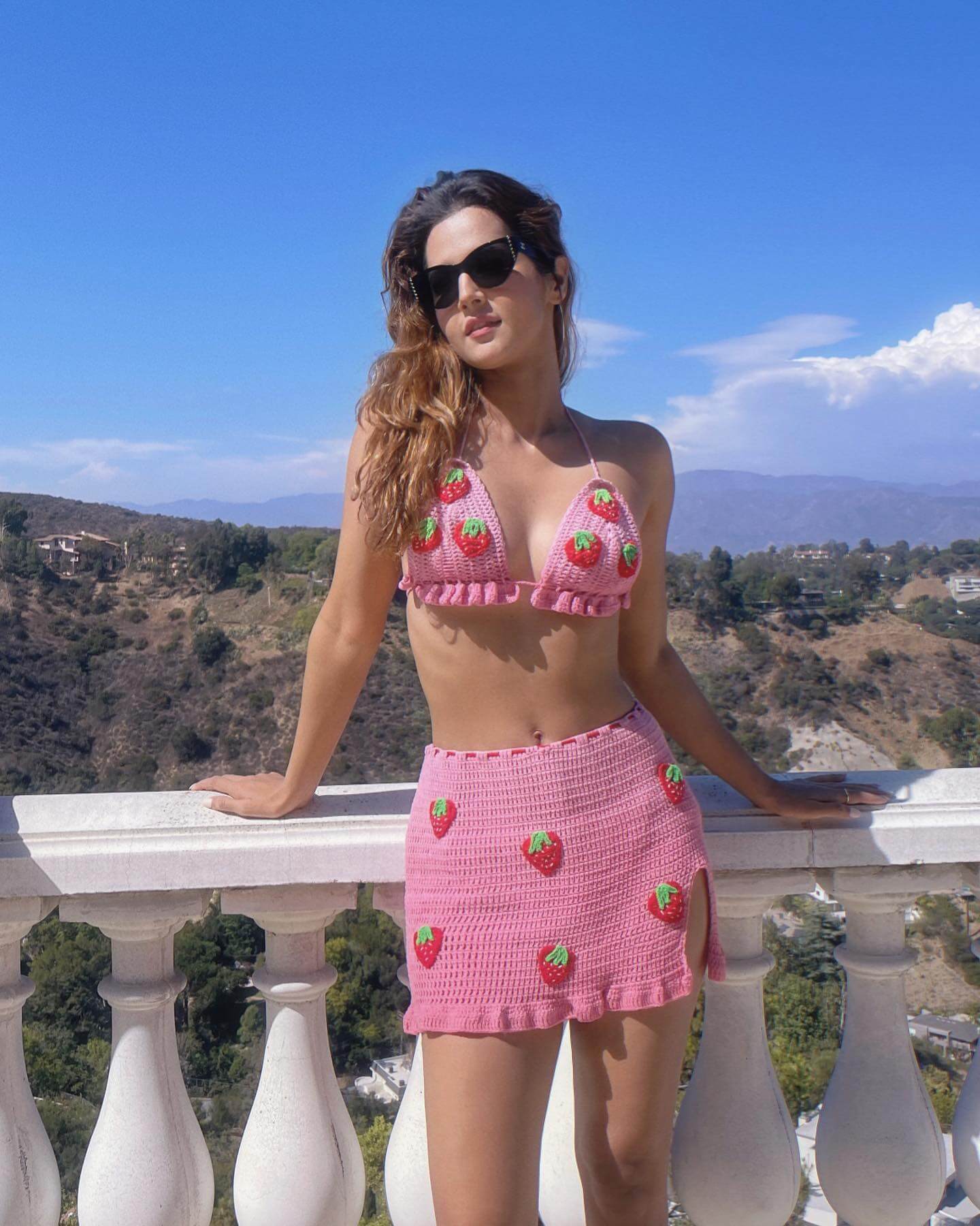Radhika Bangia In Pink Woven Co-Ord Set
