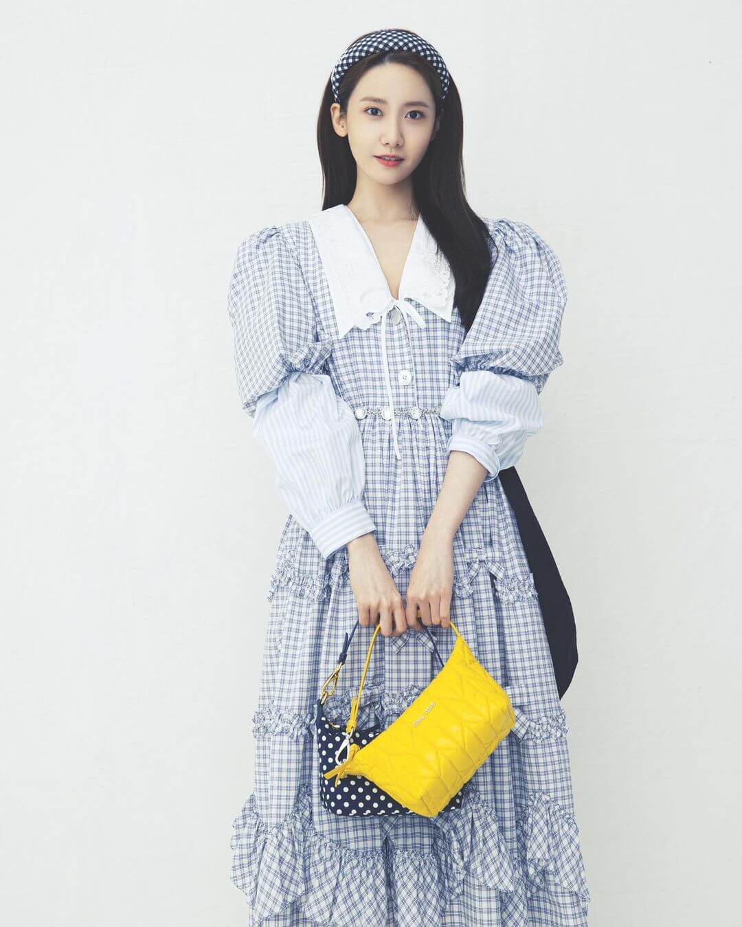 Yoona In Checked Ruffle Long Dress