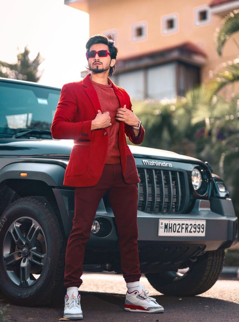 Faisal Shaikh In Red Blazer With Pants