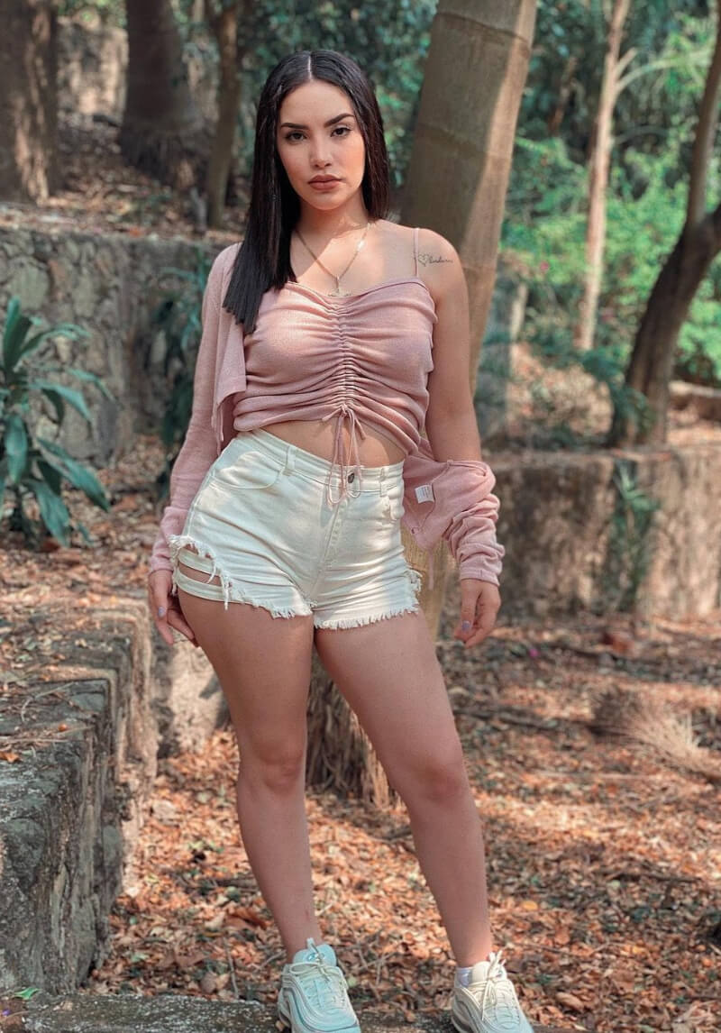 Kimberly Loaiza In Cami Top With Shorts