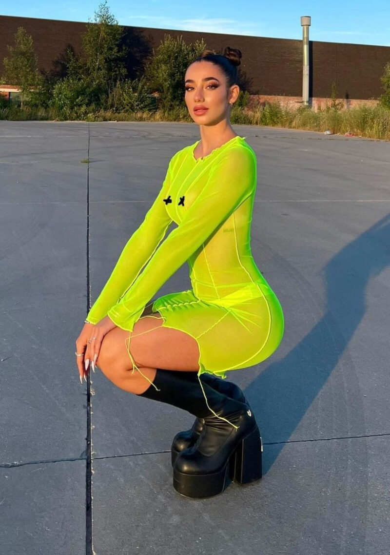 Lola Loliitaa In Neon Bodycon Dress
