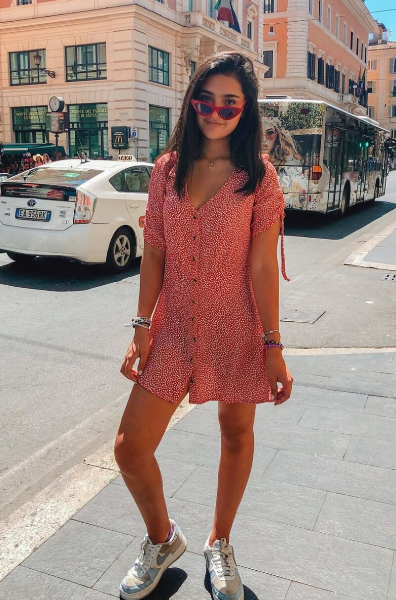 Xime Ponch In Printed Short Dress