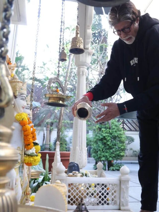 Inside Amitabh Bachchan’s beautiful white temple at his Mumbai home Jalsa