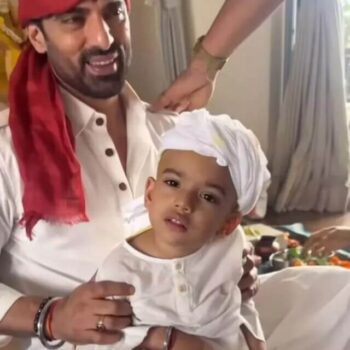 Mohit-and-Aditi-Malik-give-a -glimpse-of-their-son-Ekbir’s- mundan-ceremony-4