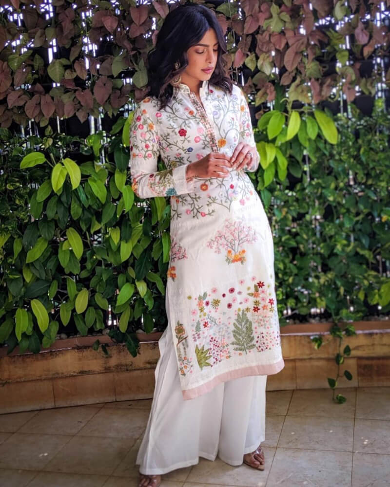 Priyanka Chopra In Printed Kurta With Palazzo