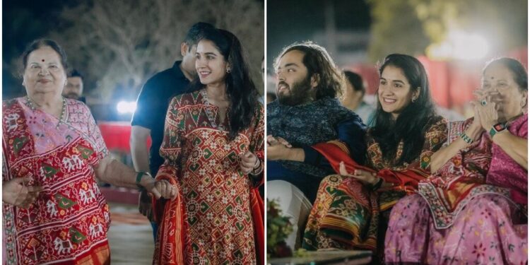 Radhika Merchant and Kokilaben Ambani Twinning in Patola Outfits