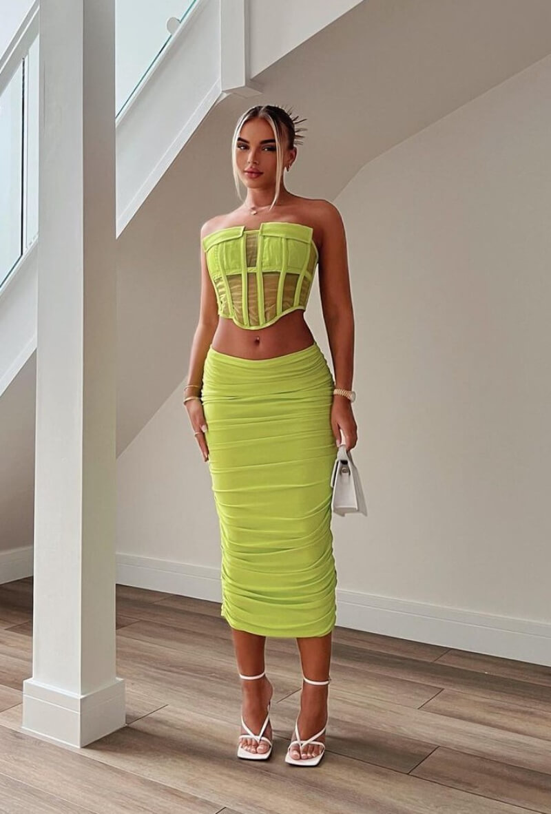 Britney De Villiers In Neon Co-Ord Set
