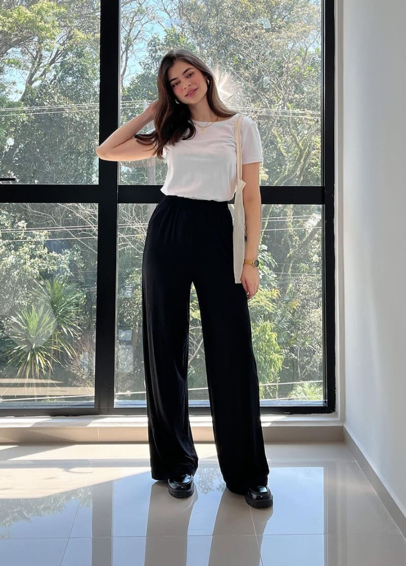 Quezia Bonato In White Top With Black Pants