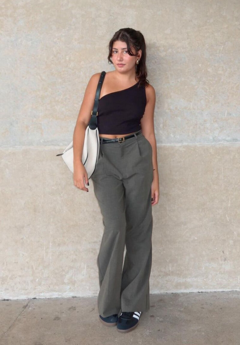 Lara Avellar In Asymmetrical Top With Pants