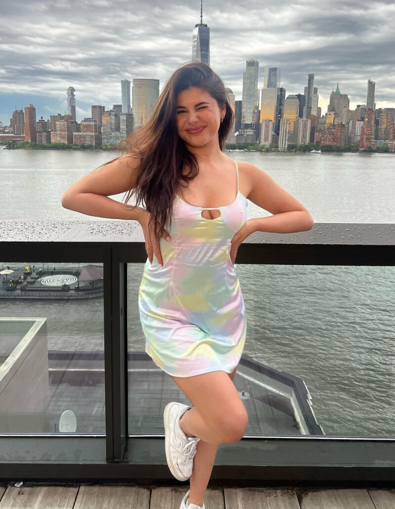 Elizabeth Fowler In Unicorn Printed Strap Sleeves Short Dress