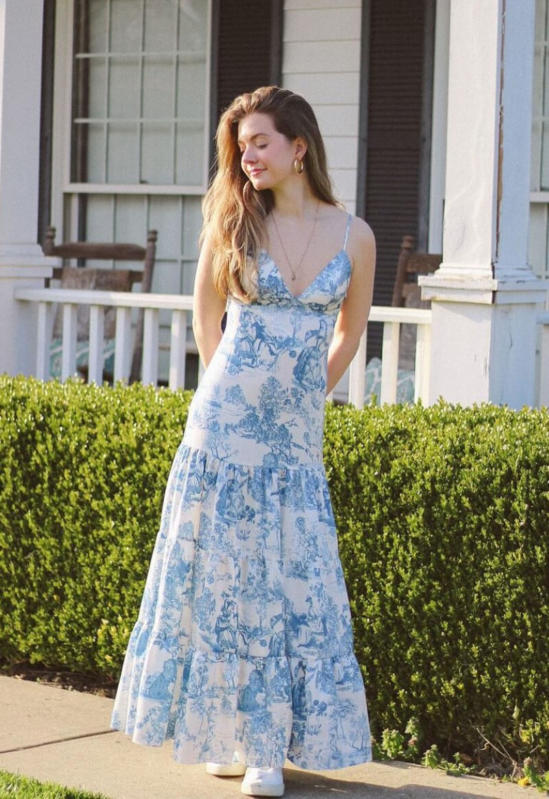 Lin Shady In Printed Long Maxi Dress