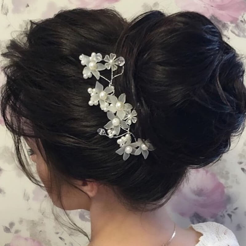 Beautiful Black Hair Bun Hairstyle