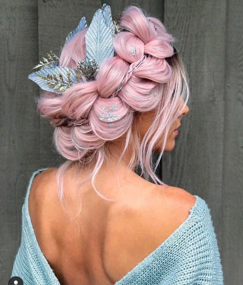 Beautiful Edgy Crown Braided Hairstyle