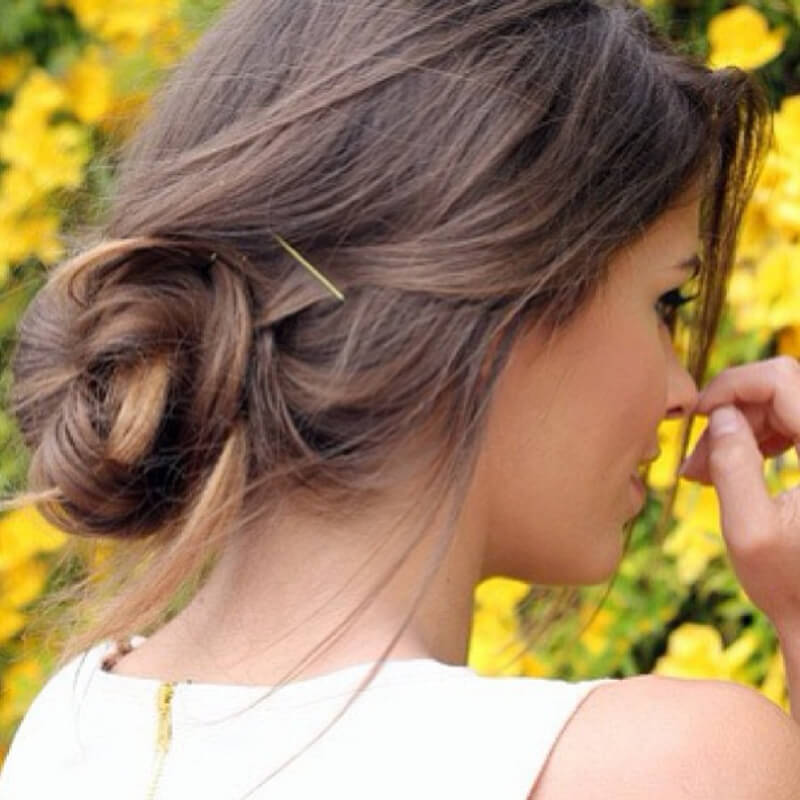 Cute Bun Hairstyle With Flicks