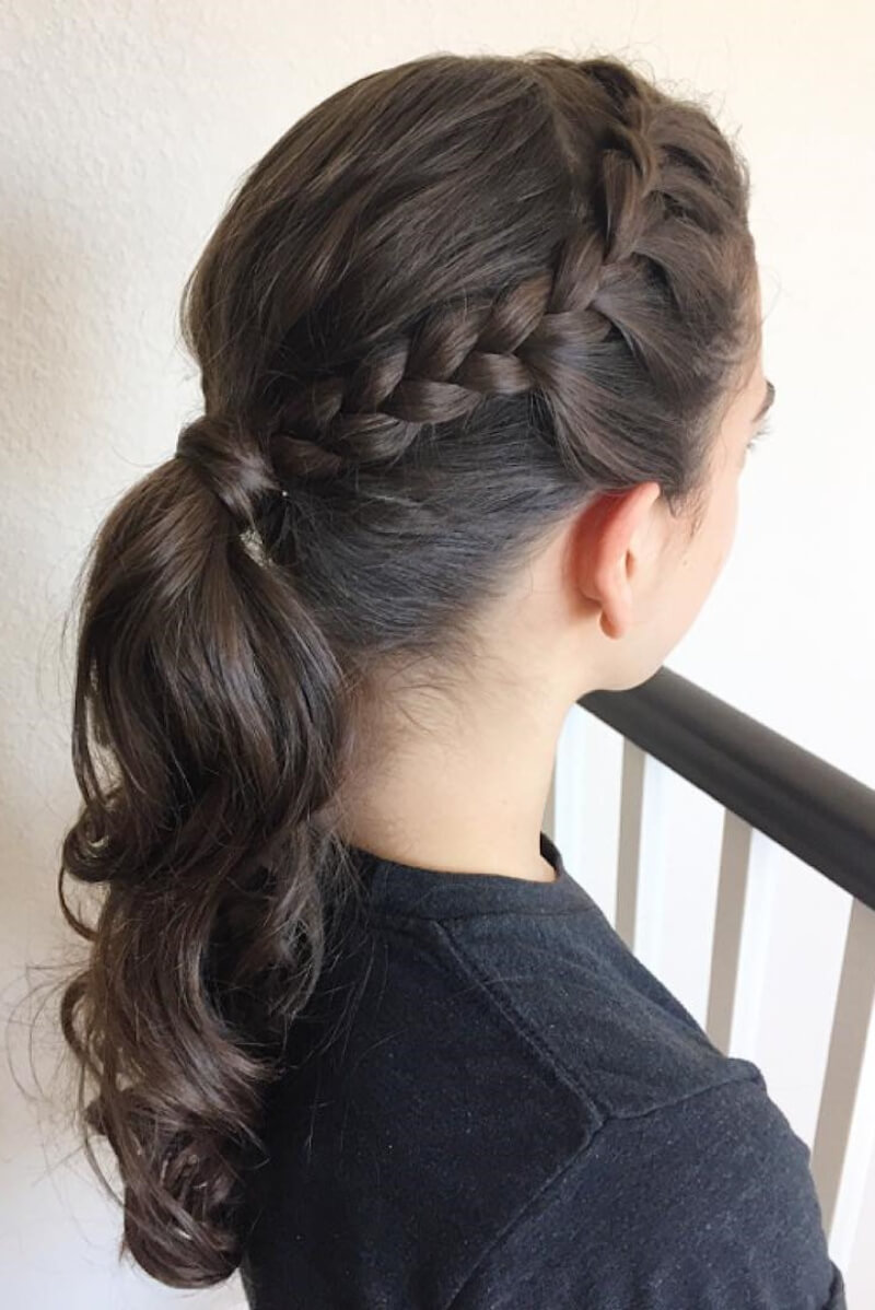 Cute Side Braided Ponytail 