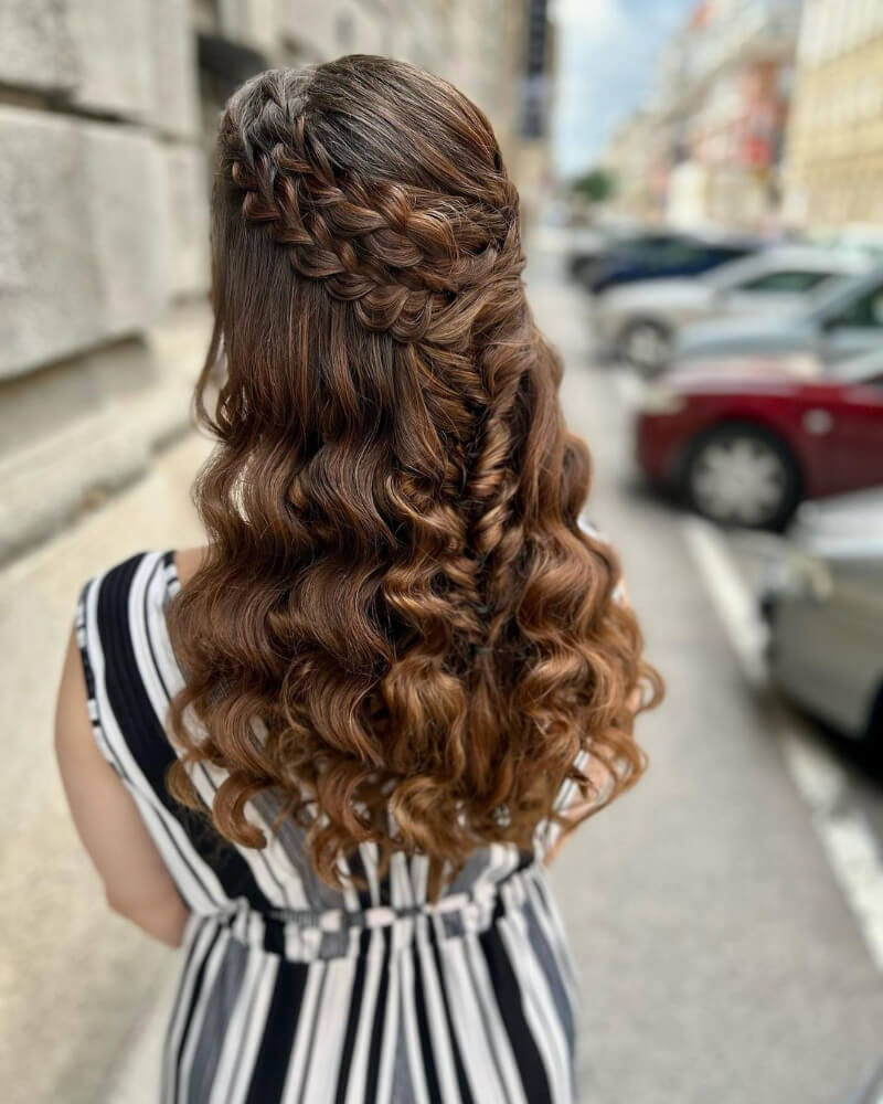 Double Layered Braided Hairstyle