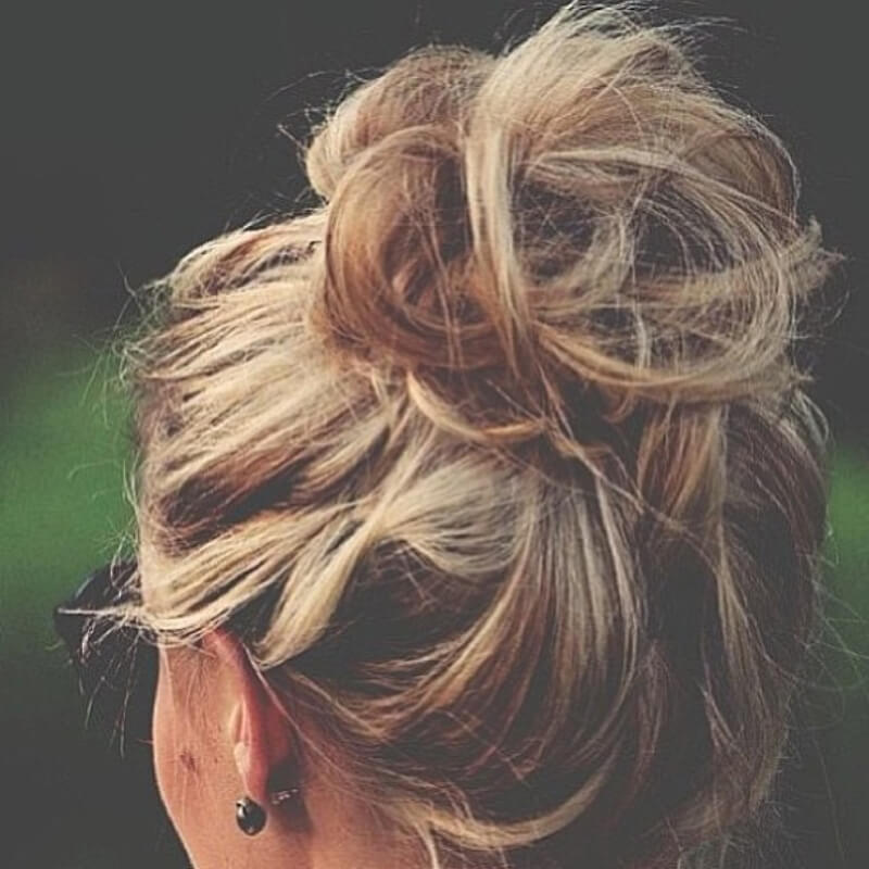 Intricate Messy Bun Hairstyle