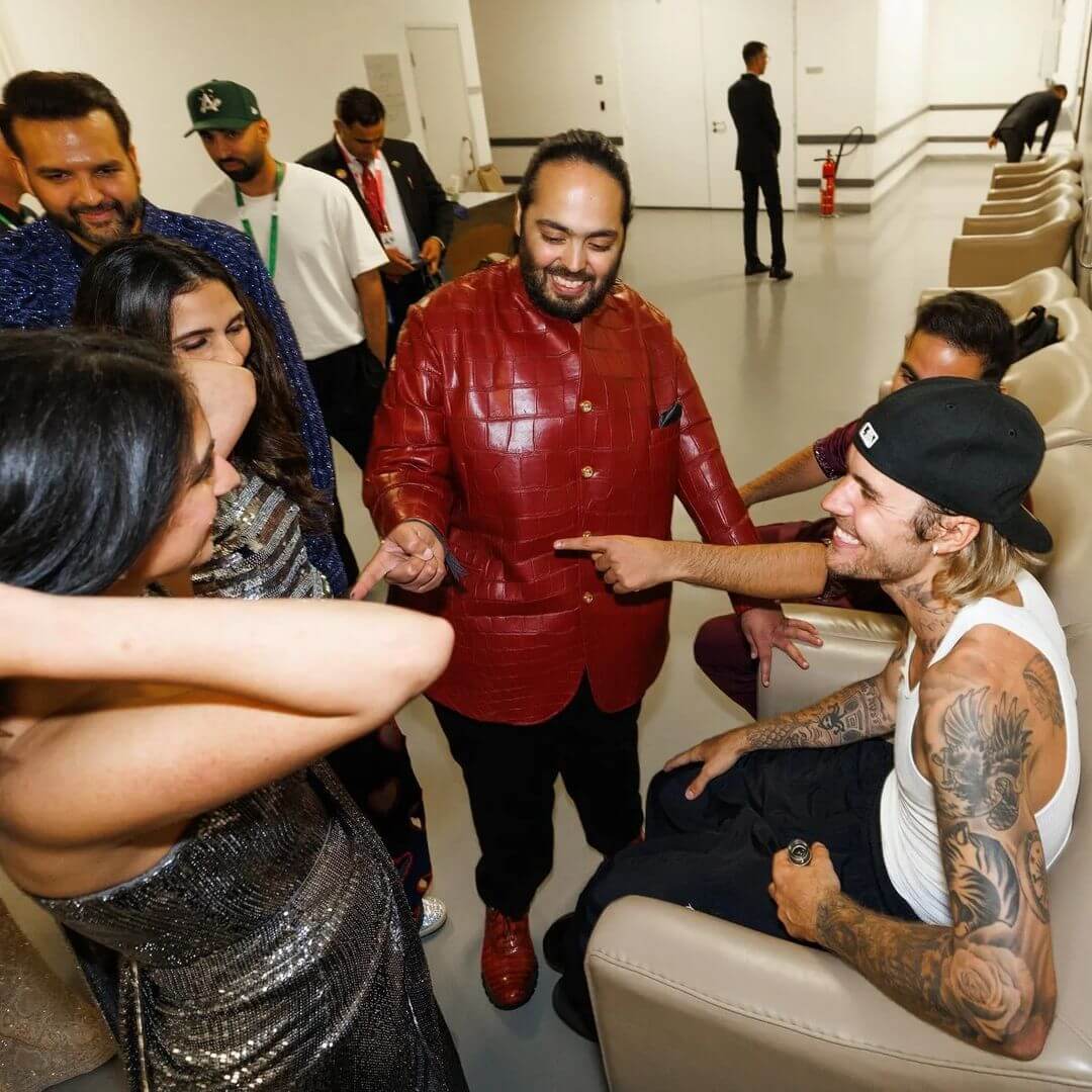 Justin Bieber at anant radhika Sangeet Ceremony
