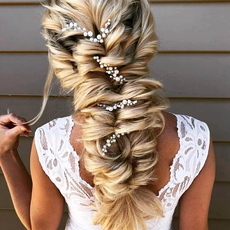 Thick Layered Braided Ponytail Hairstyle