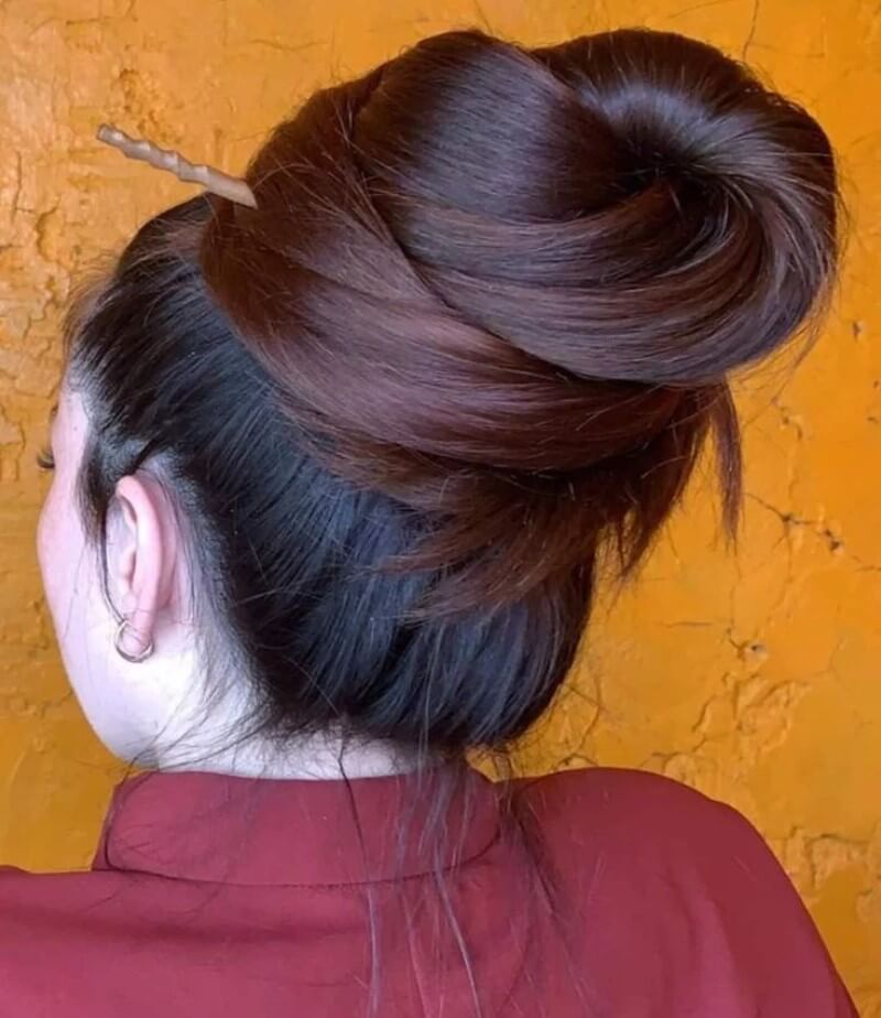 Twisted Wrap Bun Hairstyle