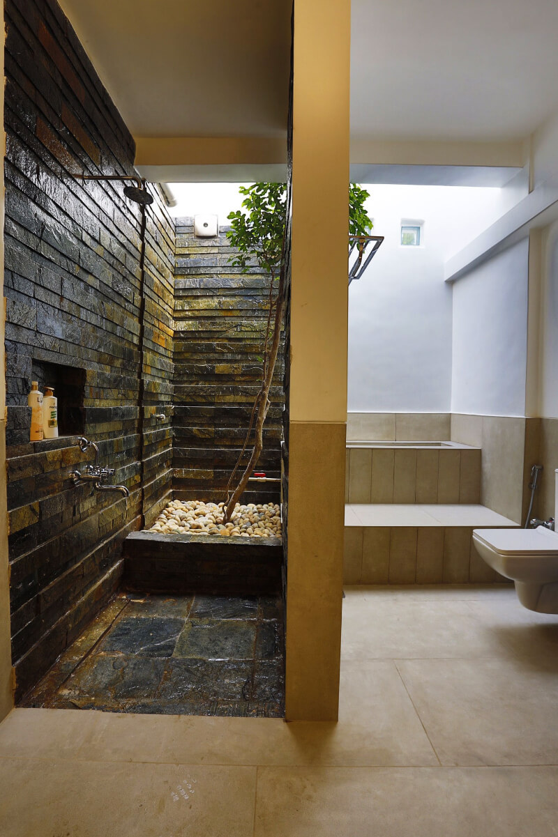 Adjacent Rocky Mountain Bathroom Areas