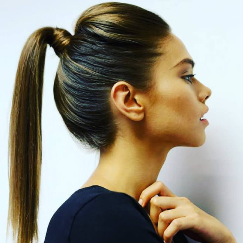 Beautiful Knotted Sleek Ponytail