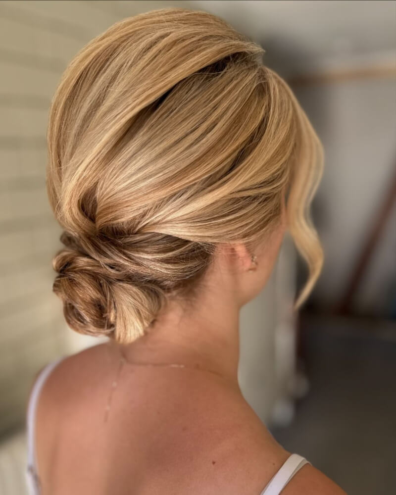 Classic Twisted Low Bun Hairstyle