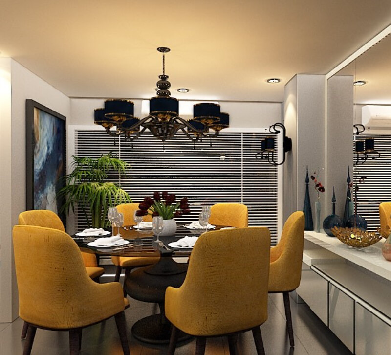 Dining Area Gives Warm Elegance with a Modern Touch