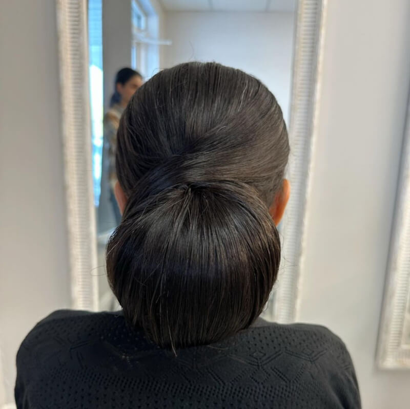 Natural Black Hair Baggy Bun Hairstyle