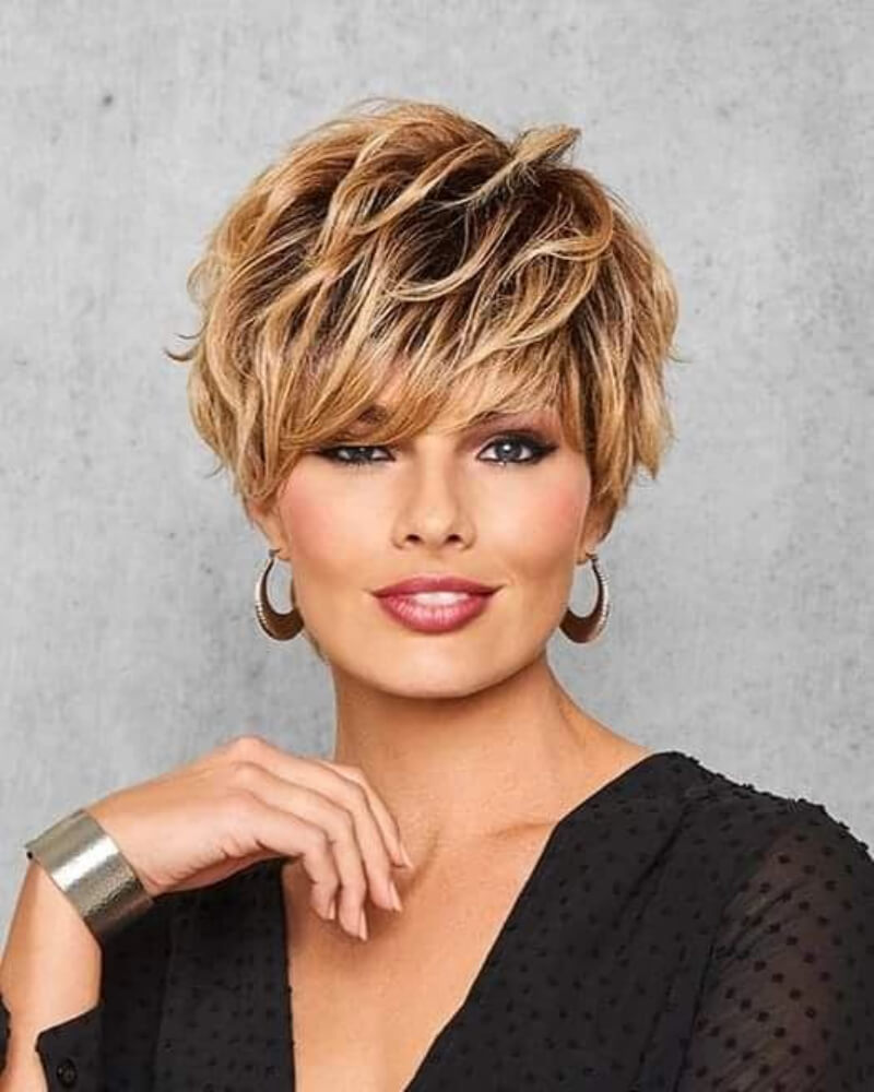Super Blonde Volumize Pixie Cut Hairstyle